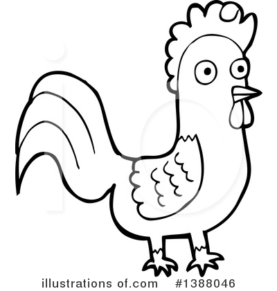 Royalty-Free (RF) Rooster Clipart Illustration by lineartestpilot - Stock Sample #1388046