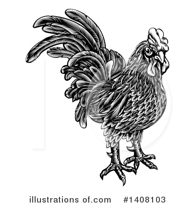 Royalty-Free (RF) Rooster Clipart Illustration by AtStockIllustration - Stock Sample #1408103