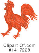 Rooster Clipart #1417228 by patrimonio