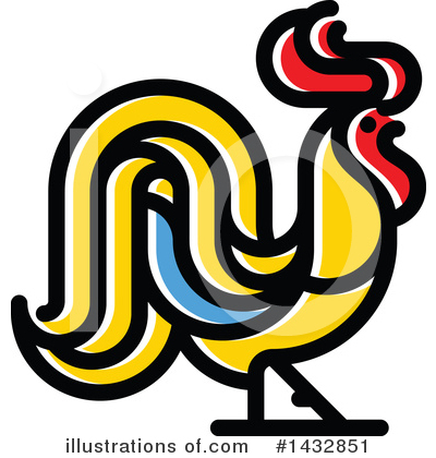 Royalty-Free (RF) Rooster Clipart Illustration by elena - Stock Sample #1432851