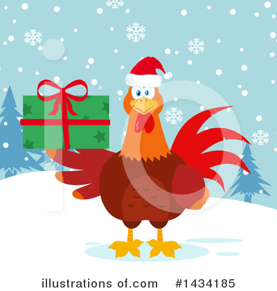 Royalty-Free (RF) Rooster Clipart Illustration by Hit Toon - Stock Sample #1434185