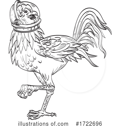Royalty-Free (RF) Rooster Clipart Illustration by patrimonio - Stock Sample #1722696