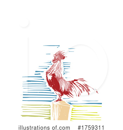 Royalty-Free (RF) Rooster Clipart Illustration by xunantunich - Stock Sample #1759311