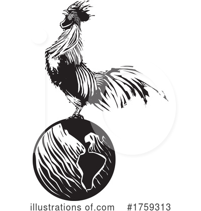 Royalty-Free (RF) Rooster Clipart Illustration by xunantunich - Stock Sample #1759313