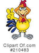 Rooster Clipart #210483 by Dennis Holmes Designs