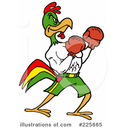 Royalty-Free (RF) Rooster Clipart Illustration by LaffToon - Stock Sample #225665