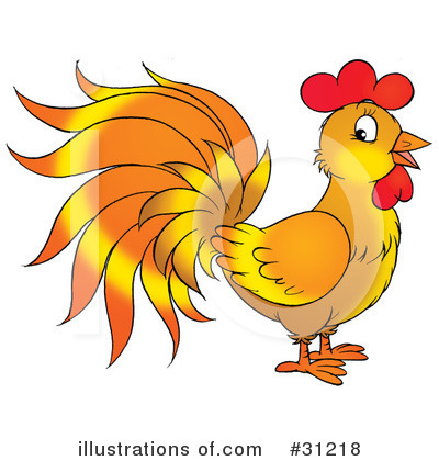 Royalty-Free (RF) Rooster Clipart Illustration by Alex Bannykh - Stock Sample #31218