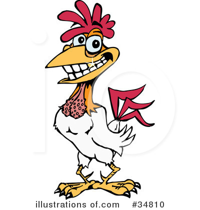 Rooster Clipart #34810 by Dennis Holmes Designs