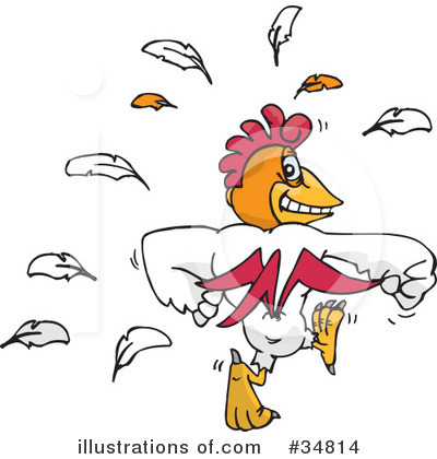 Royalty-Free (RF) Rooster Clipart Illustration by Dennis Holmes Designs - Stock Sample #34814
