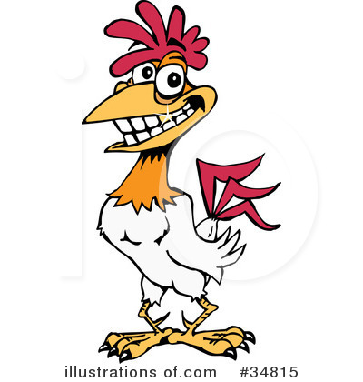 Royalty-Free (RF) Rooster Clipart Illustration by Dennis Holmes Designs - Stock Sample #34815