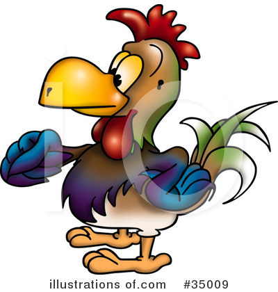 Royalty-Free (RF) Rooster Clipart Illustration by dero - Stock Sample #35009