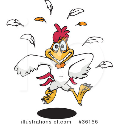 Royalty-Free (RF) Rooster Clipart Illustration by Dennis Holmes Designs - Stock Sample #36156