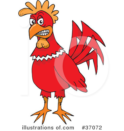 Rooster Clipart #37072 by Dennis Holmes Designs