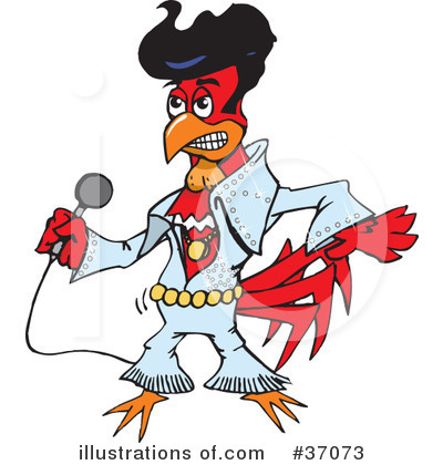 Royalty-Free (RF) Rooster Clipart Illustration by Dennis Holmes Designs - Stock Sample #37073