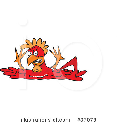 Royalty-Free (RF) Rooster Clipart Illustration by Dennis Holmes Designs - Stock Sample #37076