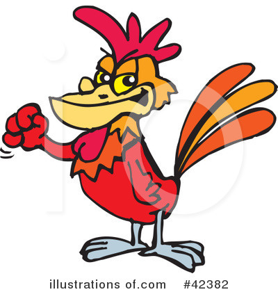 Rooster Clipart #42382 by Dennis Holmes Designs