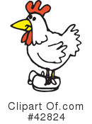Rooster Clipart #42824 by Dennis Holmes Designs