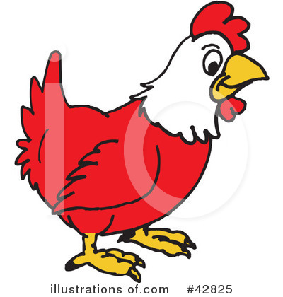 Royalty-Free (RF) Rooster Clipart Illustration by Dennis Holmes Designs - Stock Sample #42825