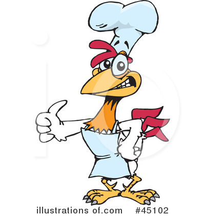 Royalty-Free (RF) Rooster Clipart Illustration by Dennis Holmes Designs - Stock Sample #45102