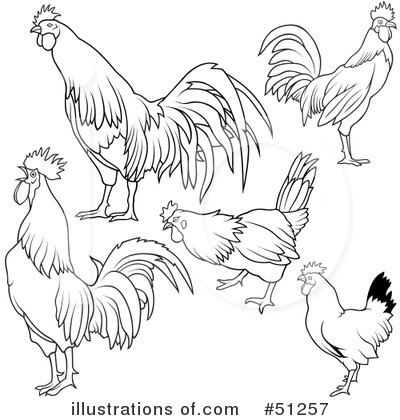Royalty-Free (RF) Rooster Clipart Illustration by dero - Stock Sample #51257