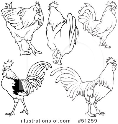 Royalty-Free (RF) Rooster Clipart Illustration by dero - Stock Sample #51259