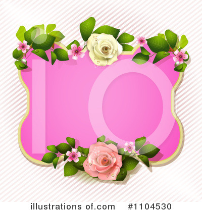Royalty-Free (RF) Rose Background Clipart Illustration by merlinul - Stock Sample #1104530