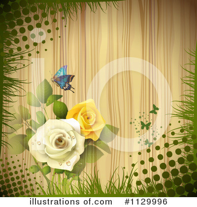 Royalty-Free (RF) Rose Background Clipart Illustration by merlinul - Stock Sample #1129996