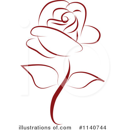 Royalty-Free (RF) Rose Clipart Illustration by Vitmary Rodriguez - Stock Sample #1140744