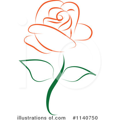 Royalty-Free (RF) Rose Clipart Illustration by Vitmary Rodriguez - Stock Sample #1140750