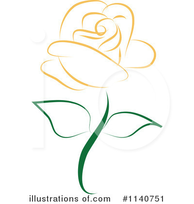 Royalty-Free (RF) Rose Clipart Illustration by Vitmary Rodriguez - Stock Sample #1140751