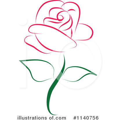 Royalty-Free (RF) Rose Clipart Illustration by Vitmary Rodriguez - Stock Sample #1140756