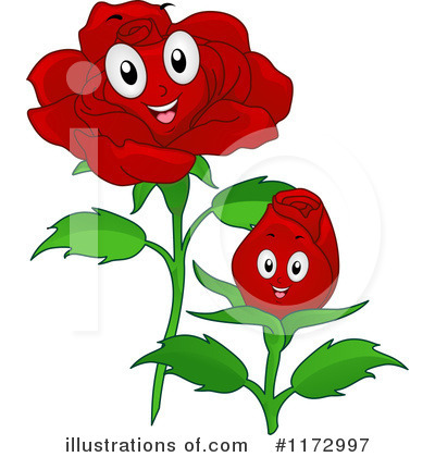Royalty-Free (RF) Rose Clipart Illustration by BNP Design Studio - Stock Sample #1172997