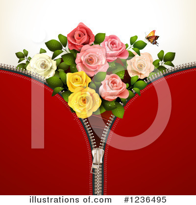 Royalty-Free (RF) Rose Clipart Illustration by merlinul - Stock Sample #1236495