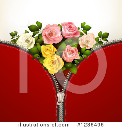 Royalty-Free (RF) Rose Clipart Illustration by merlinul - Stock Sample #1236496