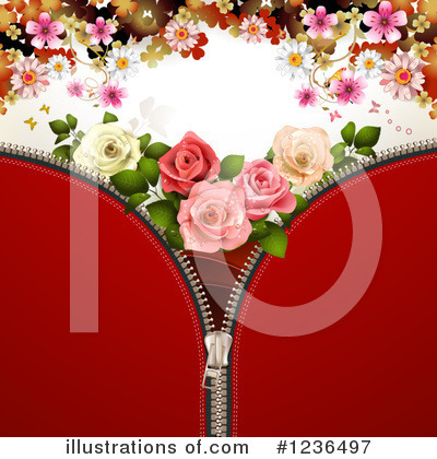 Royalty-Free (RF) Rose Clipart Illustration by merlinul - Stock Sample #1236497
