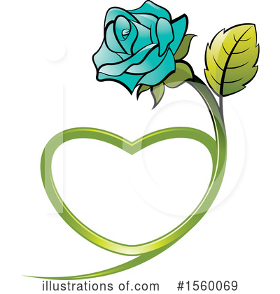 Rose Clipart #1560069 by Lal Perera