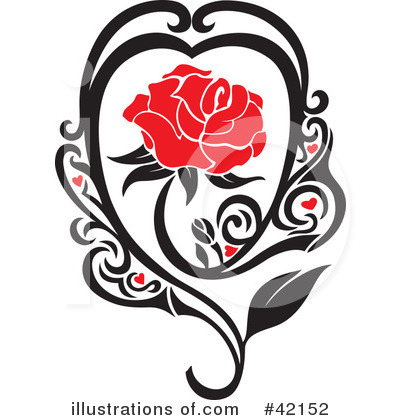 Royalty-Free (RF) Rose Clipart Illustration by Cherie Reve - Stock Sample #42152