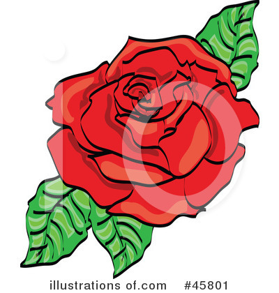 Rose Clipart #45801 by Pams Clipart