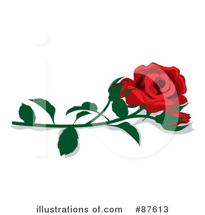 Royalty-Free (RF) Rose Clipart Illustration by Pams Clipart - Stock Sample #87613