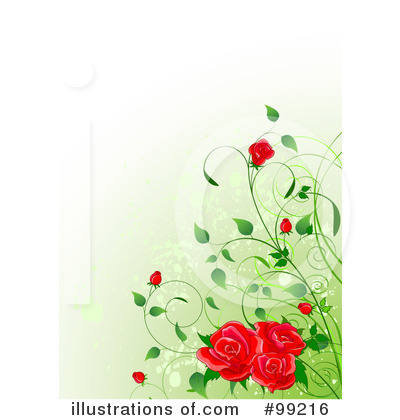 Royalty-Free (RF) Rose Clipart Illustration by Pushkin - Stock Sample #99216