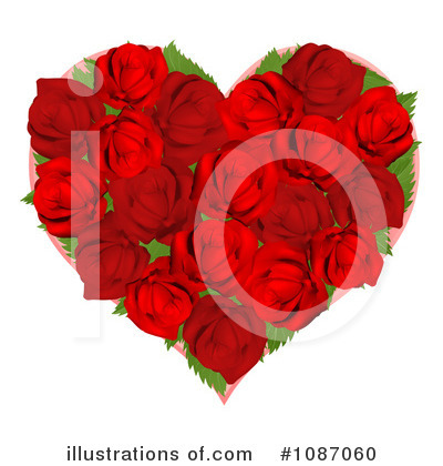 Red Rose Clipart #1087060 by AtStockIllustration