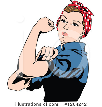 Rosie The Riveter Clipart #1264242 by Dennis Holmes Designs