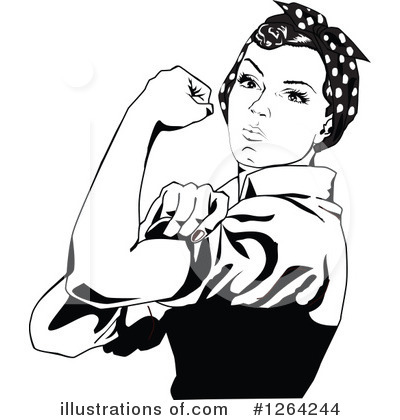 Royalty-Free (RF) Rosie The Riveter Clipart Illustration by Dennis Holmes Designs - Stock Sample #1264244