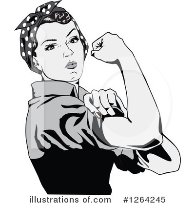 Royalty-Free (RF) Rosie The Riveter Clipart Illustration by Dennis Holmes Designs - Stock Sample #1264245