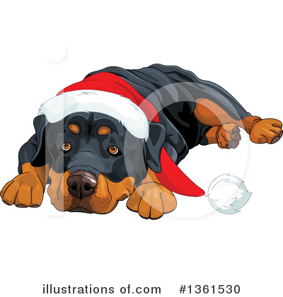 Royalty-Free (RF) Rottweiler Clipart Illustration by Pushkin - Stock Sample #1361530