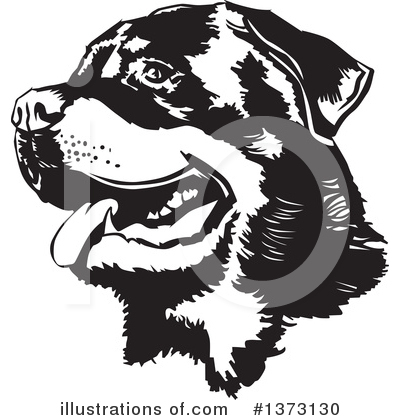 Royalty-Free (RF) Rottweiler Clipart Illustration by David Rey - Stock Sample #1373130