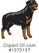 Rottweiler Clipart #1373137 by David Rey
