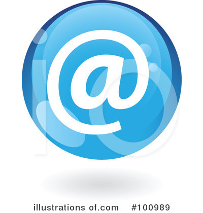 Royalty-Free (RF) Round Blue Icon Clipart Illustration by cidepix - Stock Sample #100989