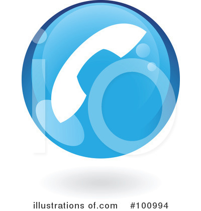 Royalty-Free (RF) Round Blue Icon Clipart Illustration by cidepix - Stock Sample #100994