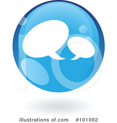 Royalty-Free (RF) Round Blue Icon Clipart Illustration by cidepix - Stock Sample #101002